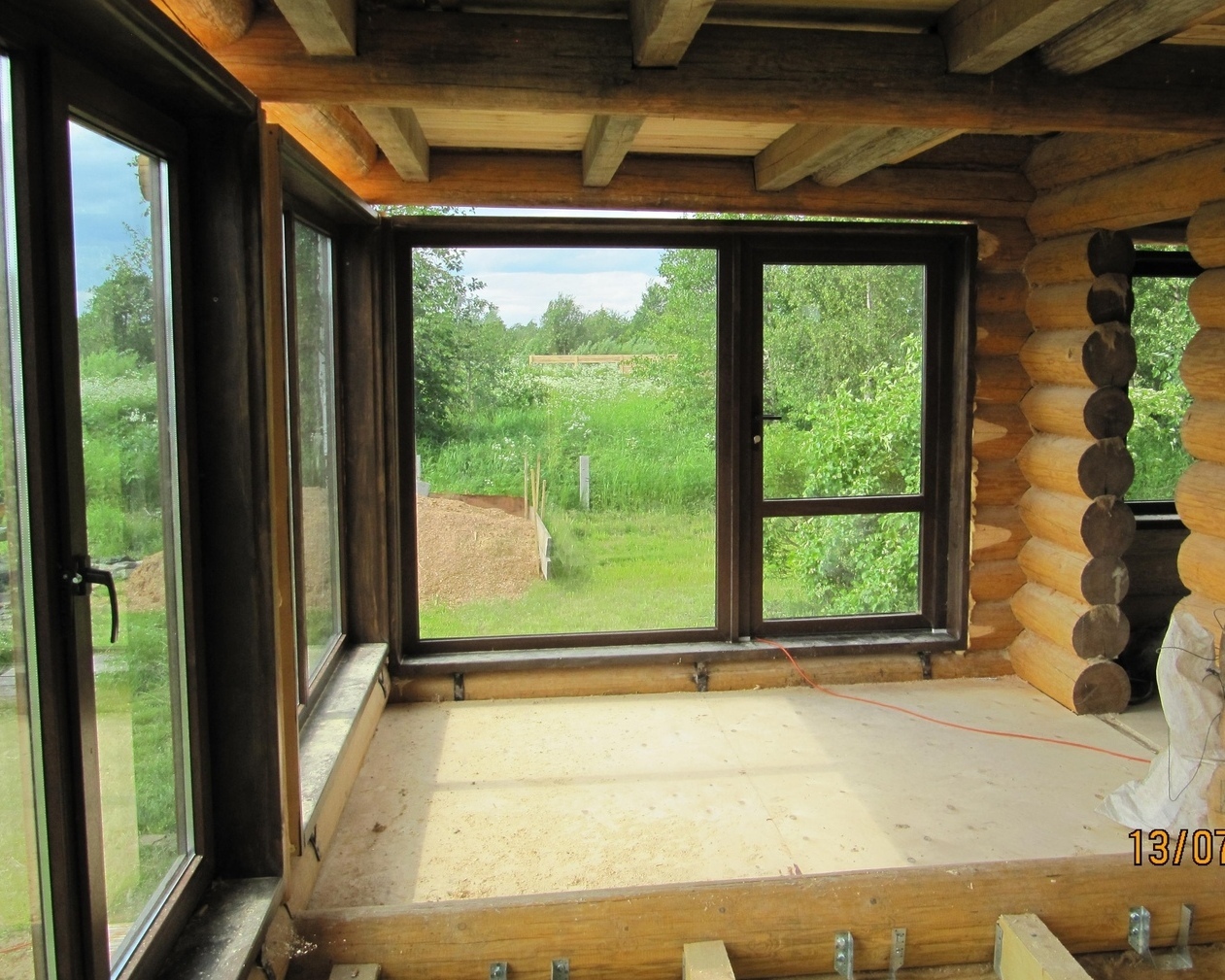 Окосячка и панорамные окна в СНТ Никольское